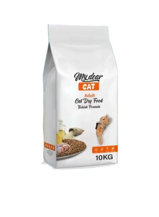 دودزي ماي دير كات بالدجاج للقطط البالغة 10 كجم طعام جاف